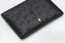 Load image into Gallery viewer, Jacques Marie Mage - Theodore Card Holder - Black Ostrich
