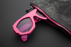 SM16 X Asher G. - “PunKouture” Softcase Leather Pouch - Acid Black
