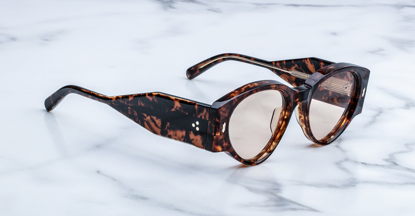 Jacques Marie Mage Black Noir Tortoiseshel Lana Sunglasses Limited Pristine Jacques Marie Mage - Lana (Argyle) – Good See Co main image 3