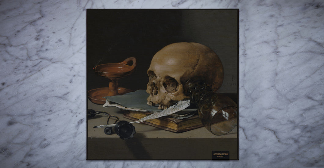 Jacques Marie Mage - Cleaning Cloth - Vanitas Skull Feathers